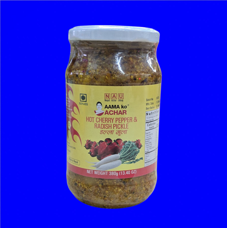 hot cherry peppers and fresh radish,